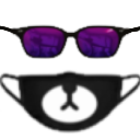Sun Glasses Bear Mask